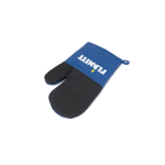 Gant de cuisine 100 % coton avec silicone antidérapante couleur bleu roi image avec logo