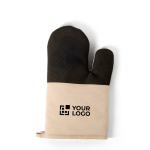 Gant de cuisine 100 % coton avec silicone antidérapante avec zone d'impression