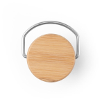 Bouteille en acier inoxydable avec bouchon en bambou et anse 580ml couleur noir sixième vue