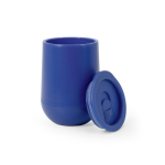 Tasse de voyage à double paroi avec ouverture coulissante 420ml couleur bleu