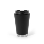 Tasse de voyage à double paroi avec couvercle rabattable 410ml couleur noir première vue