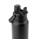 Gourde en acier inoxydable double paroi avec embout 2 en 1 830ml couleur noir deuxième vue