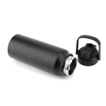 Gourde en acier inoxydable double paroi avec embout 2 en 1 830ml couleur noir quatrième vue