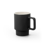 Tasse en céramique finition mate avec boîte cadeau kraft 330ml couleur noir première vue