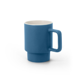 Tasse en céramique finition mate avec boîte cadeau kraft 330ml couleur bleu première vue
