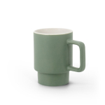 Tasse en céramique finition mate avec boîte cadeau kraft 330ml couleur vert militaire première vue