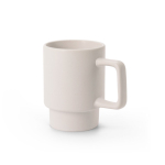 Tasse en céramique finition mate avec boîte cadeau kraft 330ml couleur blanc cassé première vue