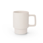 Tasse en céramique finition mate avec boîte cadeau kraft 330ml couleur blanc cassé deuxième vue