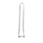 Lanyard et cordon porte-gobelet sublimables en polyester recyclé 2 cm couleur blanc