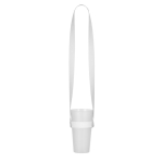 Tour de cou sublimation avec porte-gobelet fabriqué Europe 20x920 mm couleur blanc deuxième vue