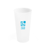 Gobelet en plastique fabriqué en Europe, paroi simple 620 ml avec zone d'impression
