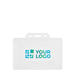 Porte-carte rigide pour cartes en plastique, léger et durable 8,6x5,4cm avec zone d'impression