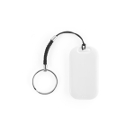 Localisateur porte-clés en plastique recyclé avec Bluetooth 25 m couleur blanc deuxième vue