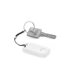 Localisateur porte-clés en plastique recyclé avec Bluetooth 25 m couleur blanc