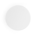 Tapis de souris rond avec base en caoutchouc et épaisseur 2mm couleur blanc première vue