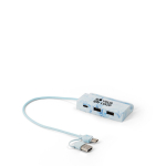 Hub USB avec 4 ports et support pour téléphone avec zone d'impression