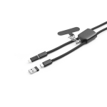Câble lanyard avec support pour téléphone et charge ultra-rapide 60 W couleur noir quatrième vue