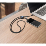 Câble lanyard avec support pour téléphone et charge ultra-rapide 60 W première vue