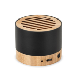 Enceinte portable en aluminium recyclé avec kit mains libres 3W couleur noir première vue