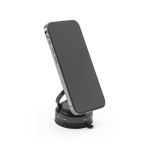 Support magnétique pour téléphone avec rotation à 360° et ventouse couleur noir troisième vue