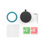 Support magnétique pour téléphone avec rotation à 360° et ventouse couleur noir quatrième vue