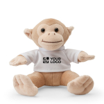 Peluche en forme de singe avec t-shirt à personnaliser avec zone d'impression