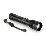 Lampe torche rechargeable en aluminium recyclé LED 10 W de 500 lumens couleur noir première vue
