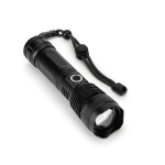 Lampe torche rechargeable en aluminium recyclé LED 10 W de 500 lumens couleur noir deuxième vue