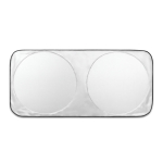 Pare-soleil de voiture en polyester avec deux zones rondes Ø65 cm couleur gris