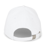 Casquette en coton brossé 5 panneaux avec boucle métallique 260 g/m² couleur blanc deuxième vue