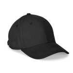 Casquette réglable en coton brossé à 6 panneaux 260 g/m² couleur noir première vue