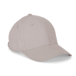 Casquette réglable en coton brossé à 6 panneaux 260 g/m² couleur gris clair première vue