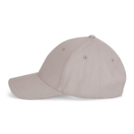 Casquette réglable en coton brossé à 6 panneaux 260 g/m² couleur gris clair quatrième vue
