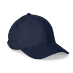 Casquette réglable en coton brossé à 6 panneaux 260 g/m² couleur bleu marine première vue