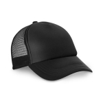 Casquette en polyester et mesh avec fermeture réglable 150 g/m2 couleur noir