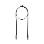 Câble 4 en 1 à charge rapide BrandCharger 65 W 120 cm couleur gris graphite avec zone d'impression