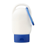 Lotion solaire avec mousqueton et bouchon coloré SPF30 30 ml couleur bleu première vue