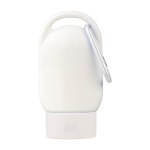 Lotion solaire avec mousqueton et bouchon coloré SPF30 30 ml couleur blanc première vue