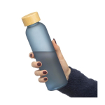 Gourde en verre dépoli coloré avec bouchon à vis en bambou 500 ml cinquième vue