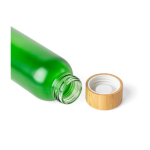 Gourde en verre dépoli coloré avec bouchon à vis en bambou 500 ml sixième vue