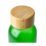 Gourde en verre dépoli coloré avec bouchon à vis en bambou 500 ml septième vue