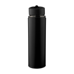 Bidon en plastique avec embout rabattable et paille interne 500 ml couleur noir première vue