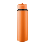 Bidon en plastique avec embout rabattable et paille interne 500 ml couleur orange première vue