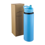 Bidon en plastique avec embout rabattable et paille interne 500 ml huitième vue