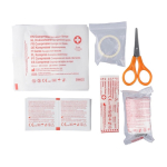 Trousse de secours en plastique avec fermeture à clip et 15 pièces cinquième vue