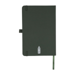 Carnet A5 en polyester RPET à couverture semi-rigide, pages lignées quatrième vue