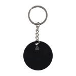 Porte-clés avec motif ballon en acier inoxydable et caoutchouc cinquième vue