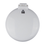 Étui rond de poche avec miroir et brosse inclus couleur blanc première vue