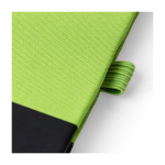 Carnet A5 en RPET avec détail en PU en bas, pages lignées sixième vue