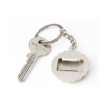 Porte-clés en bambou et alliage de zinc avec décapsuleur intégré cinquième vue